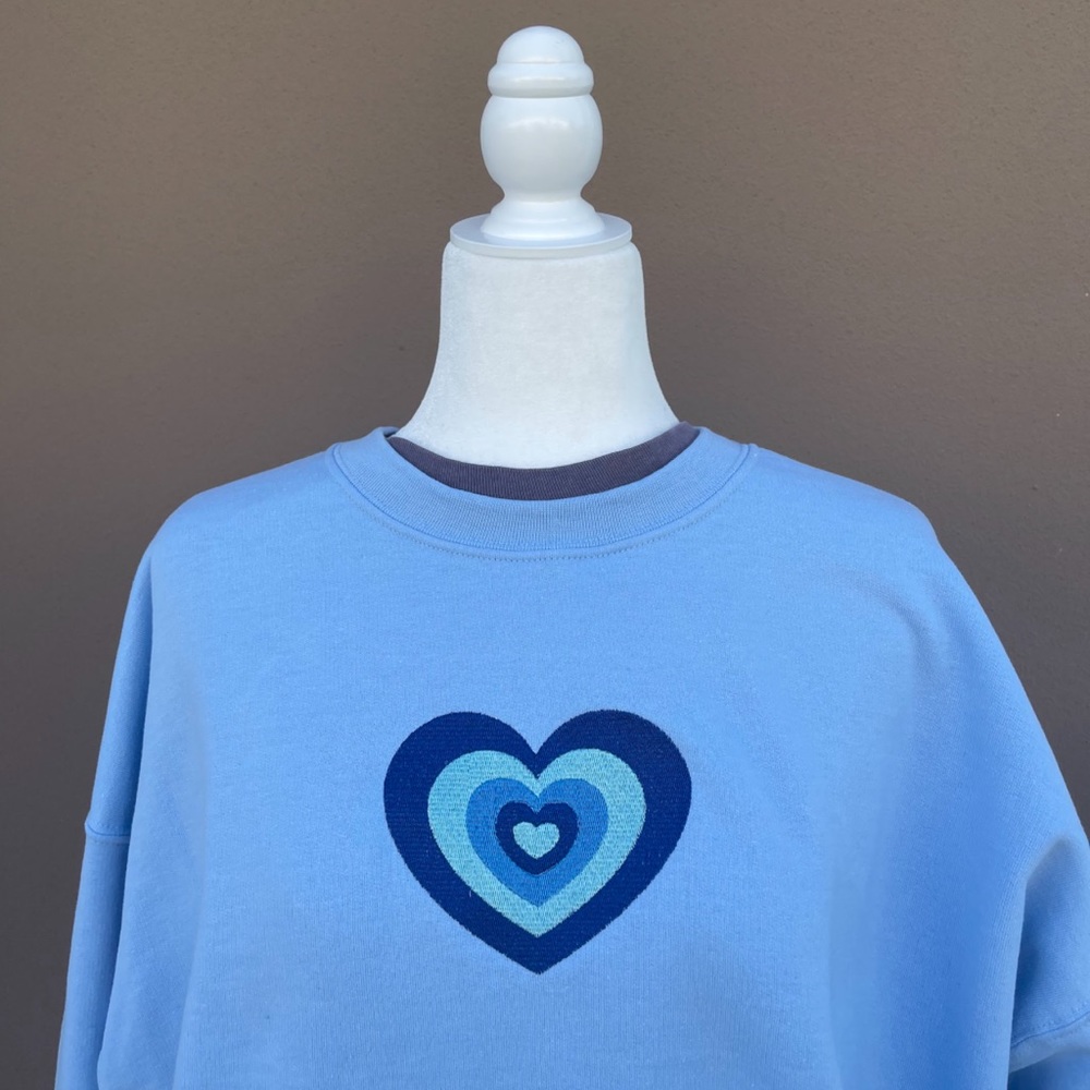 Hearts embroidered Crewneck